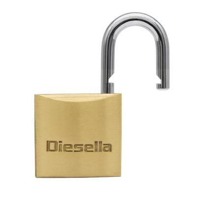 Brass Padlock Small 25 mm with brass cylinder and steel shackle